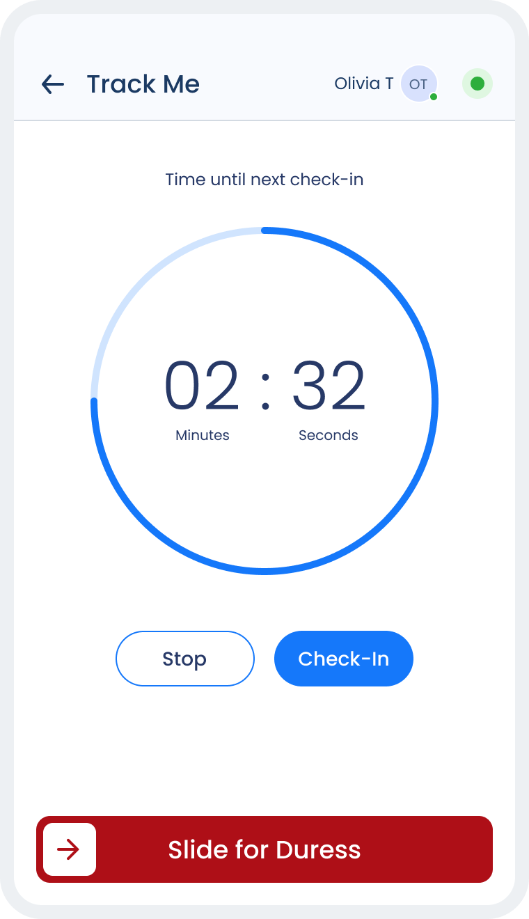 HatimK-Portfolio-Track Me – Timer running