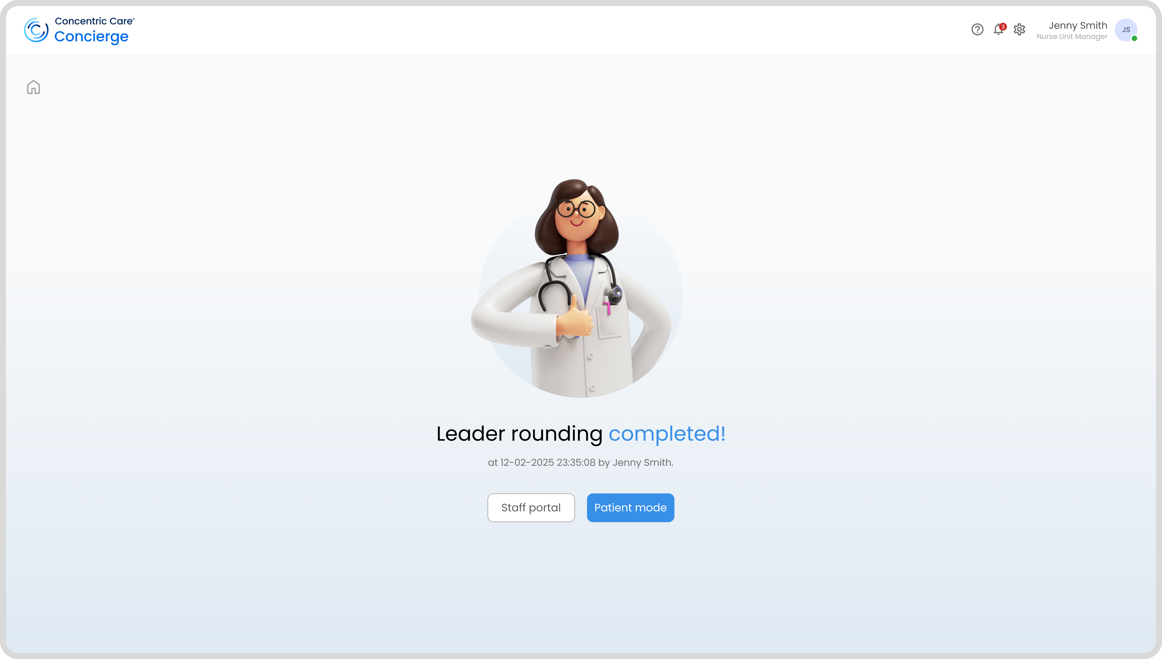 HatimK-Portfolio-Hospital Rounding-Leader Rounding Completed